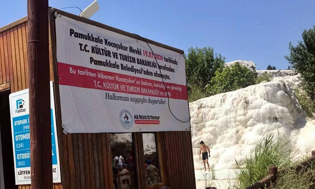 Pamukkale'ye gölge düşüren skandal görüntüler! Turistleri bu rezalet manzara karşılıyor 14